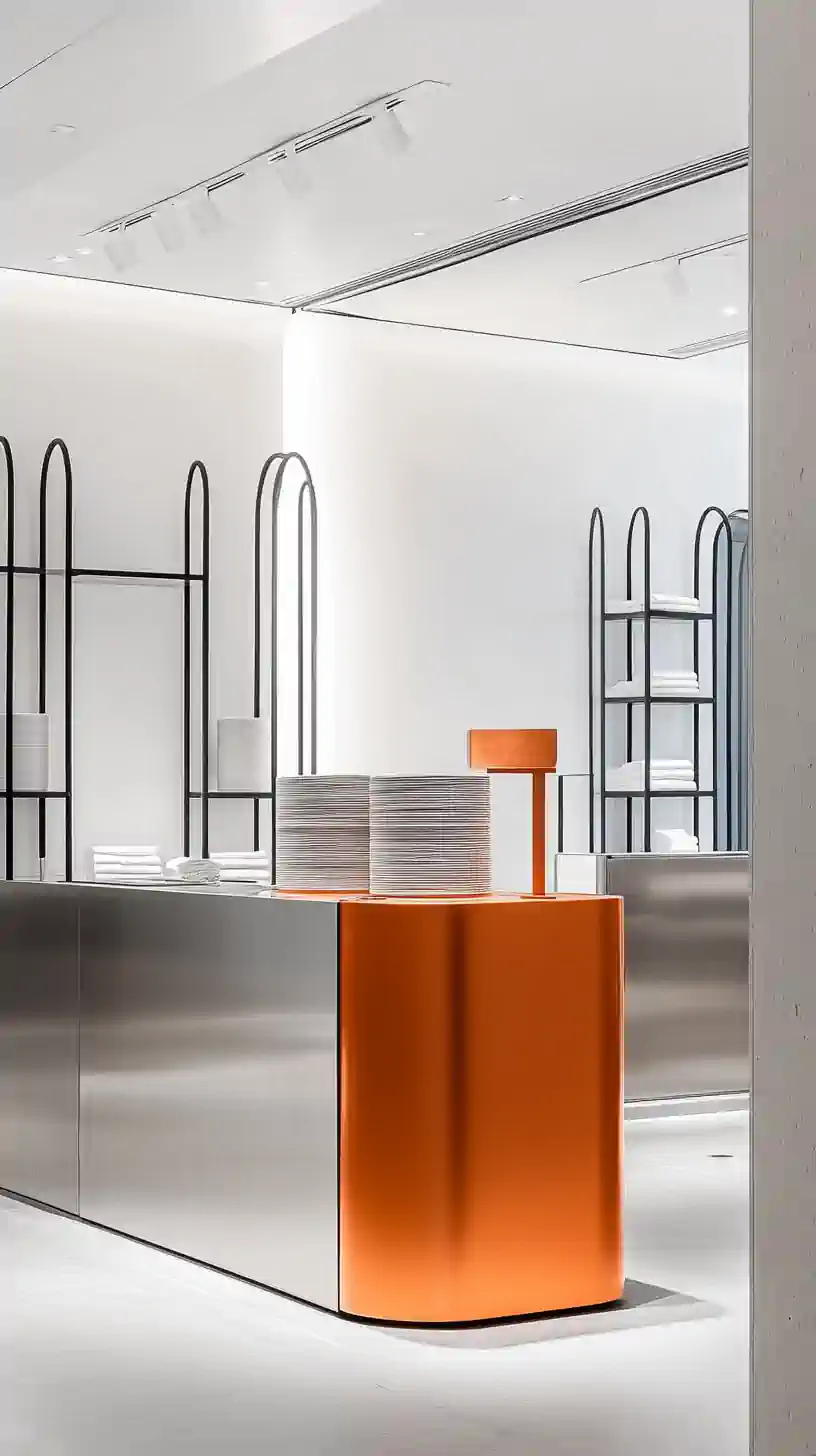A display of plates on a counter