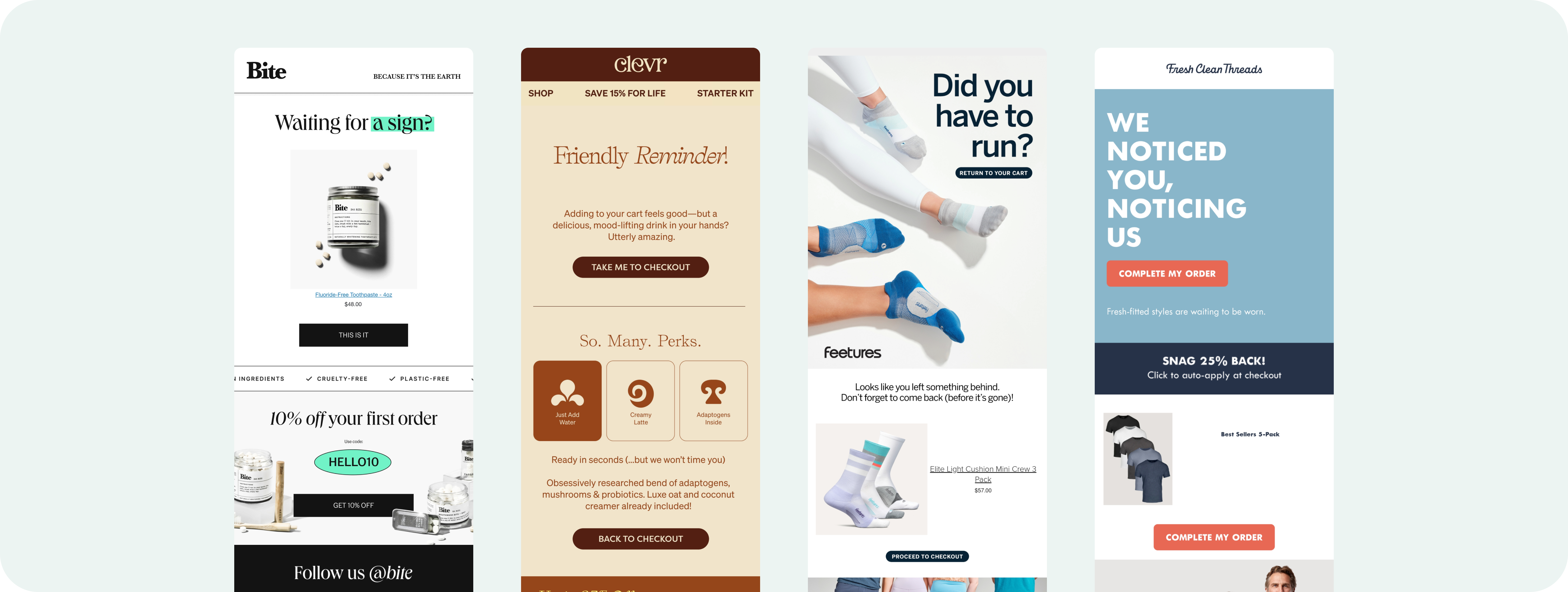 Great abandoned cart email examples