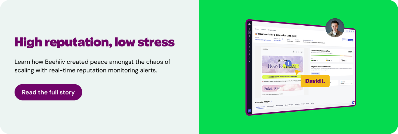 See how Beehiiv tames the choas or reputation monitoring