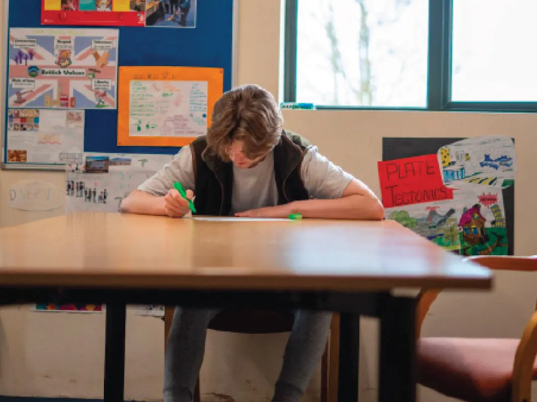 Bridge School Malvern - Sixth form student learning 