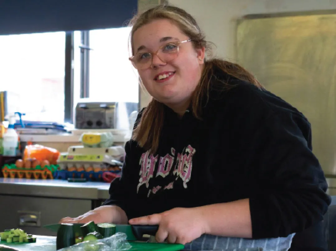 Bridge School Malvern - Sixth form student in hospitality class