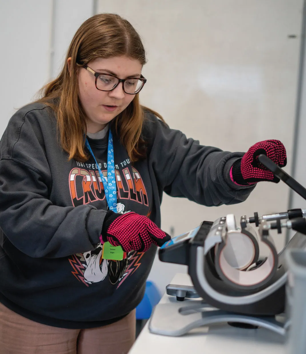 Bridge School Malvern - Student learning print production 