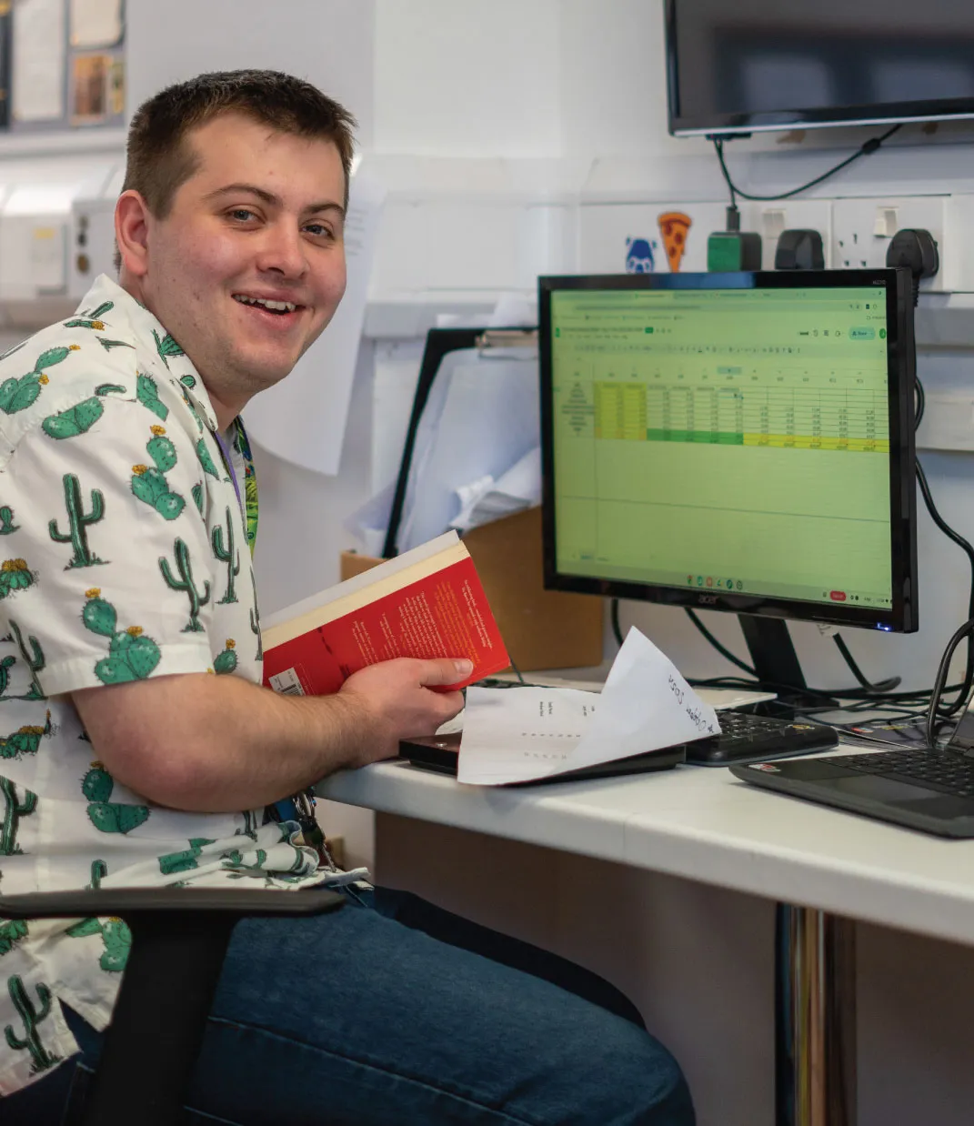 Bridge School Malvern - Sixth form student learning excel on computer