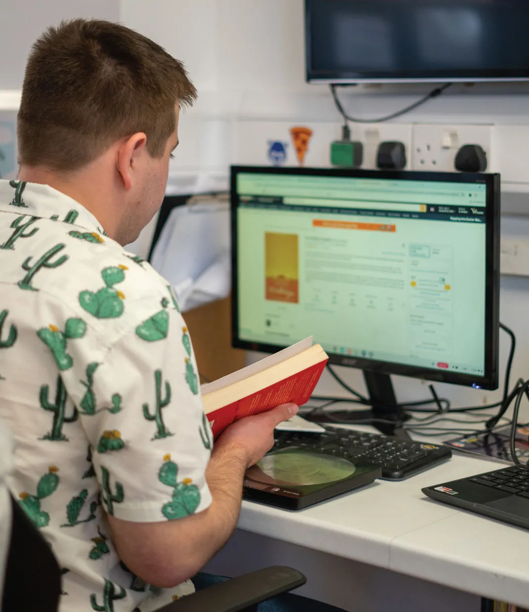 Student learning on computer