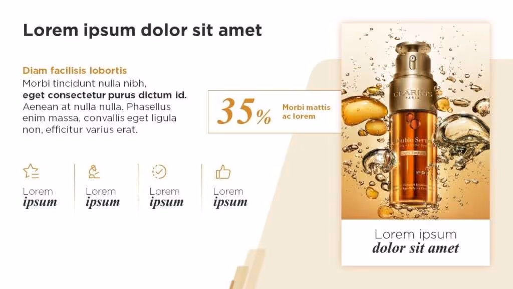 Présentation évènementielle Clarins convention marketing