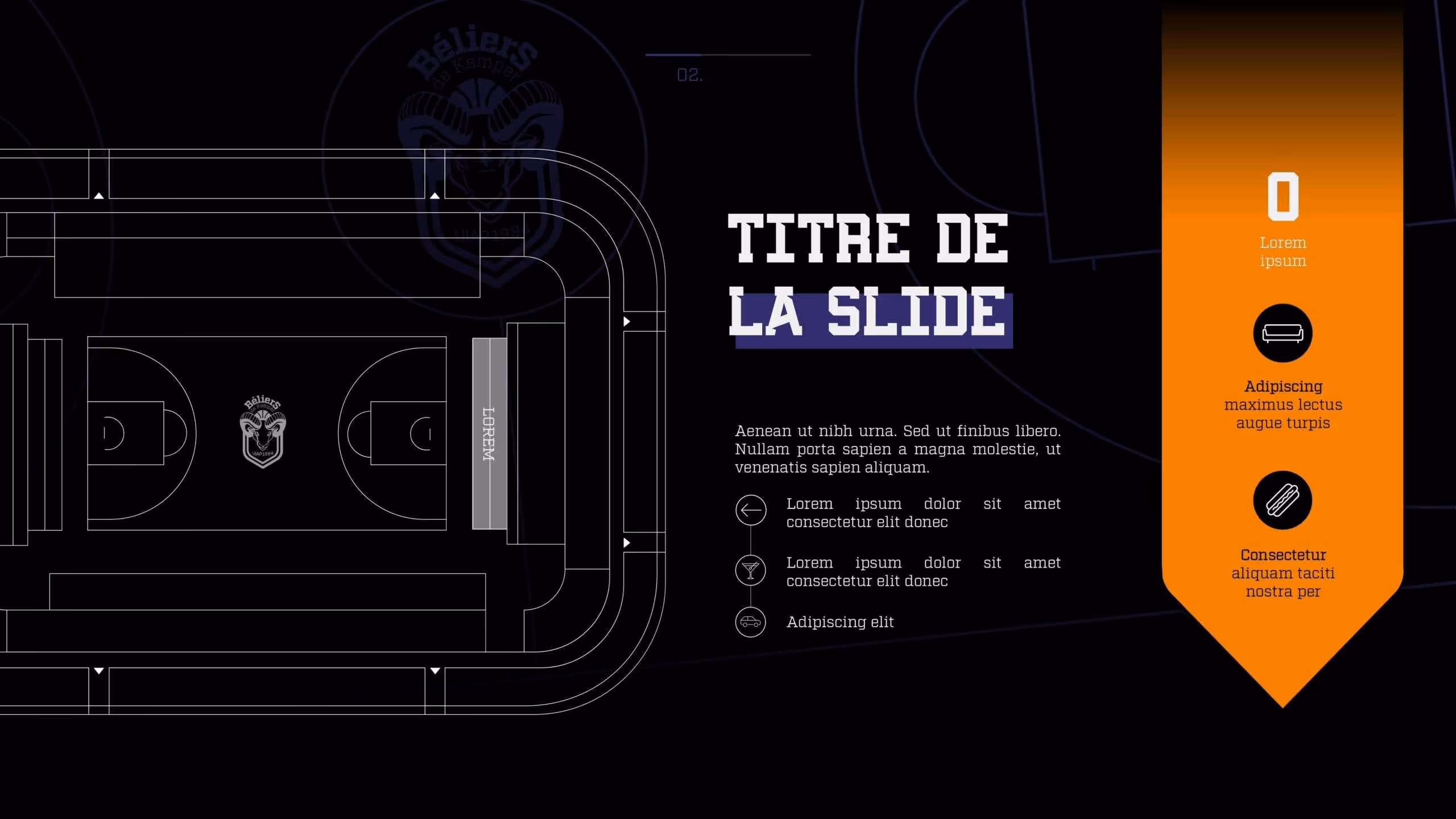 Présentation pour la nouvelle salle des Béliers de Kemper 