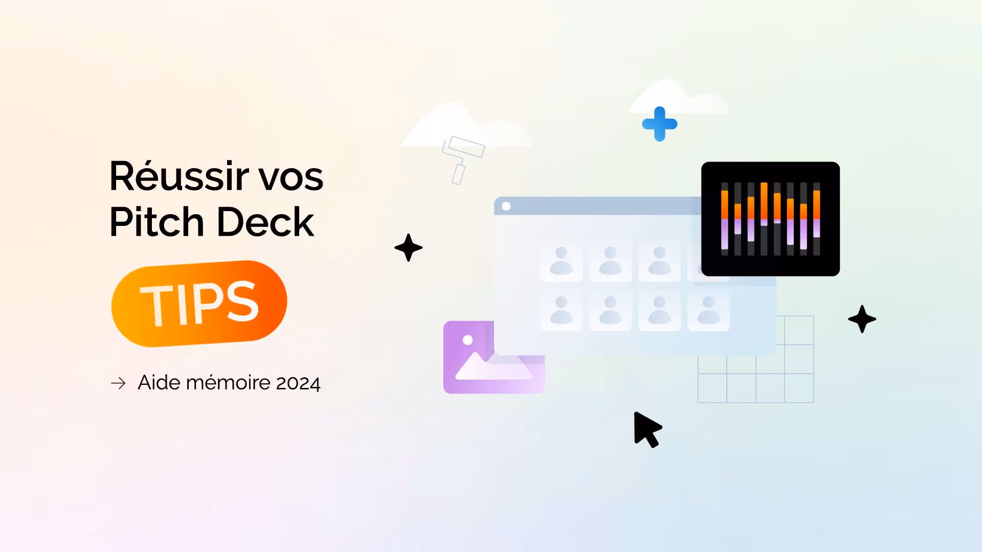 Exemple de pitch deck bien structuré, avec des diapositives claires et un design épuré, idéal pour une présentation professionnelle et impactante.||