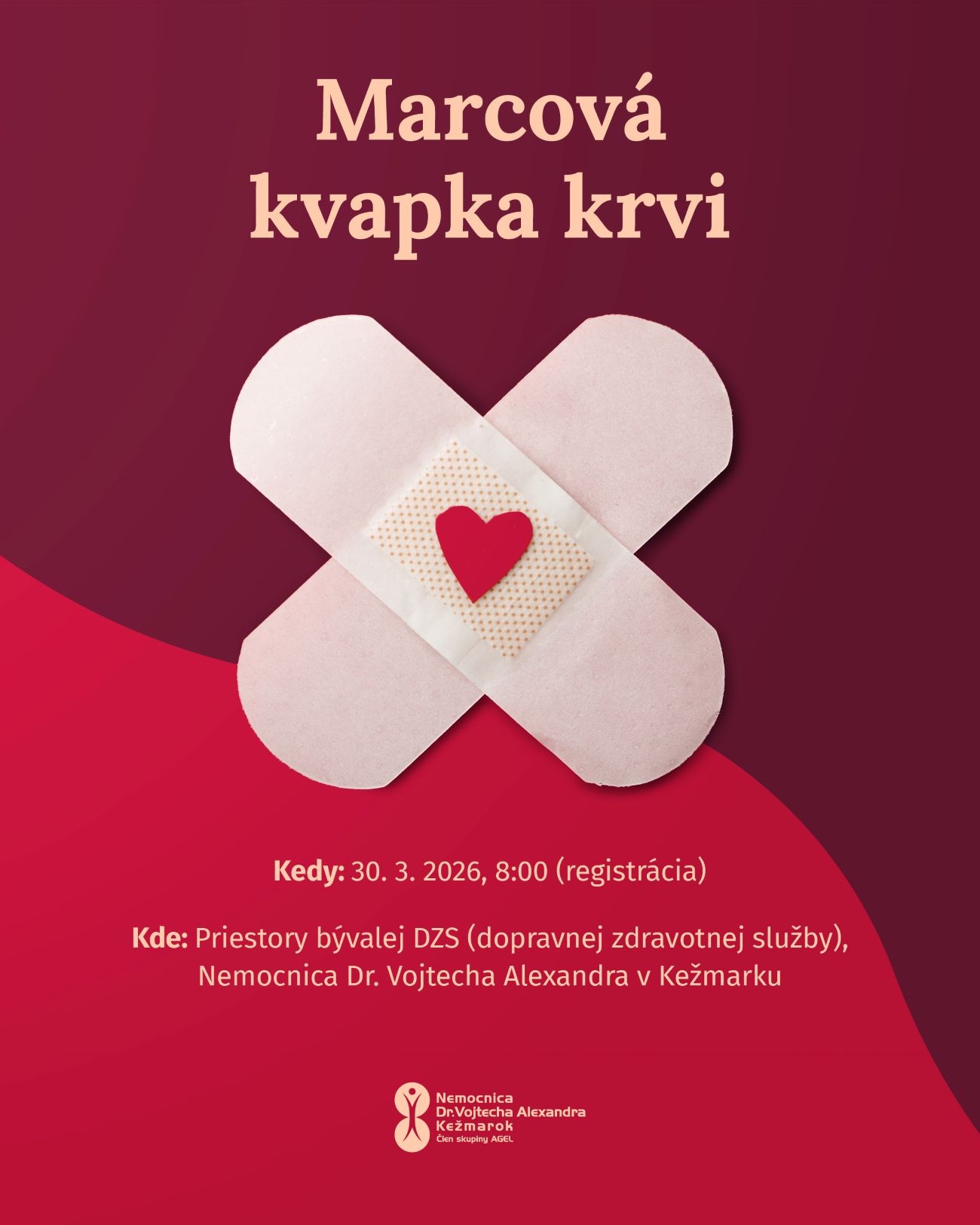 Kežmarská nemocnica pozýva darcov na Marcovú kvapku krvi 