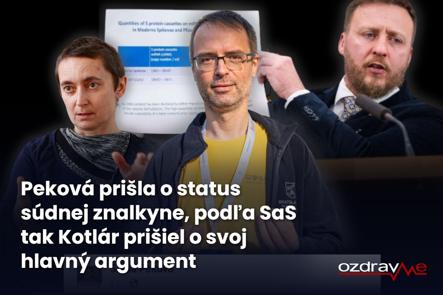 Peková prišla o status súdnej znalkyne, podľa SaS Kotlár prišiel o svoj hlavný argument