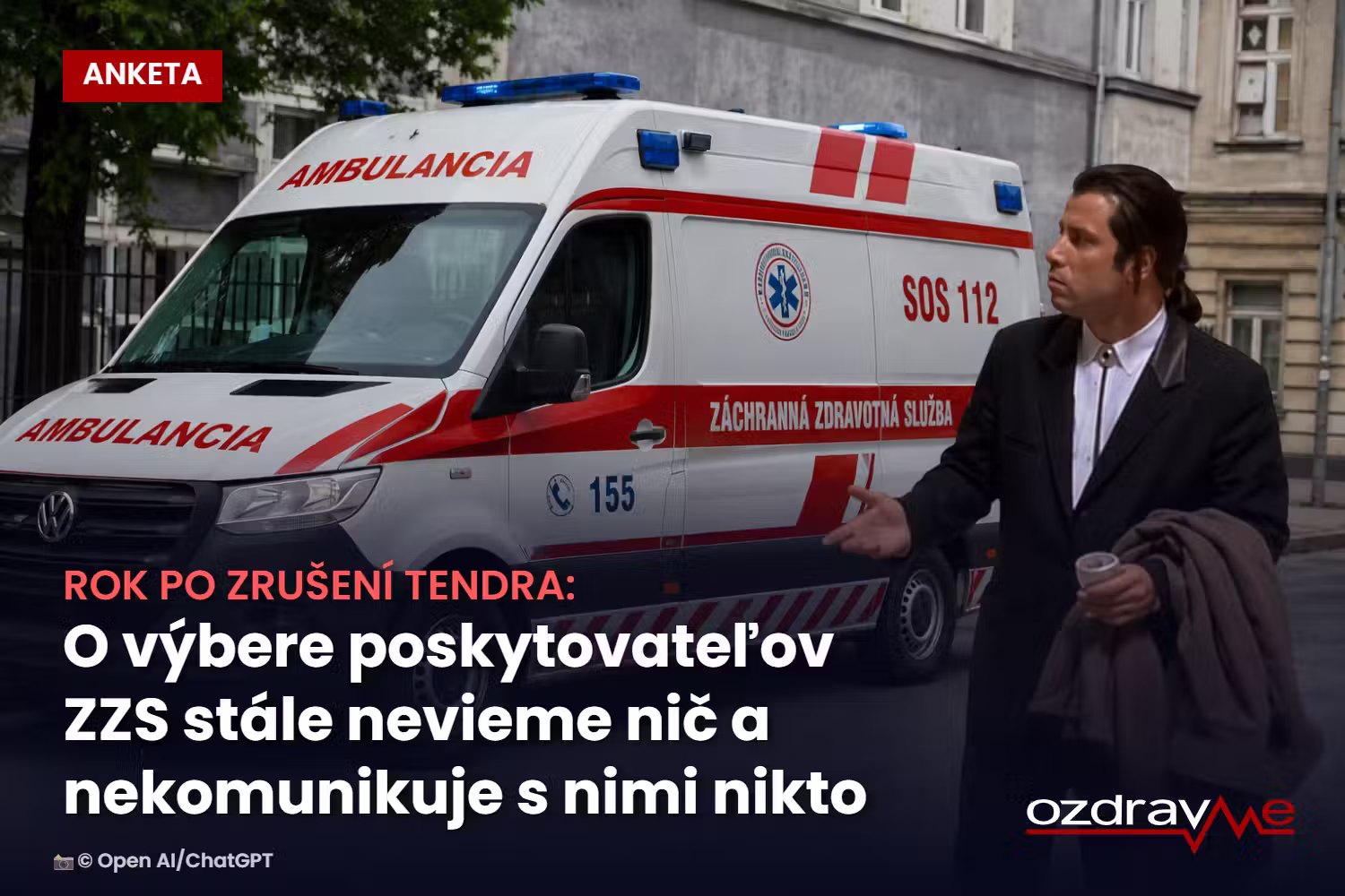 AI sanitka John Travolta Pulp Fiction pokrčenie plecami