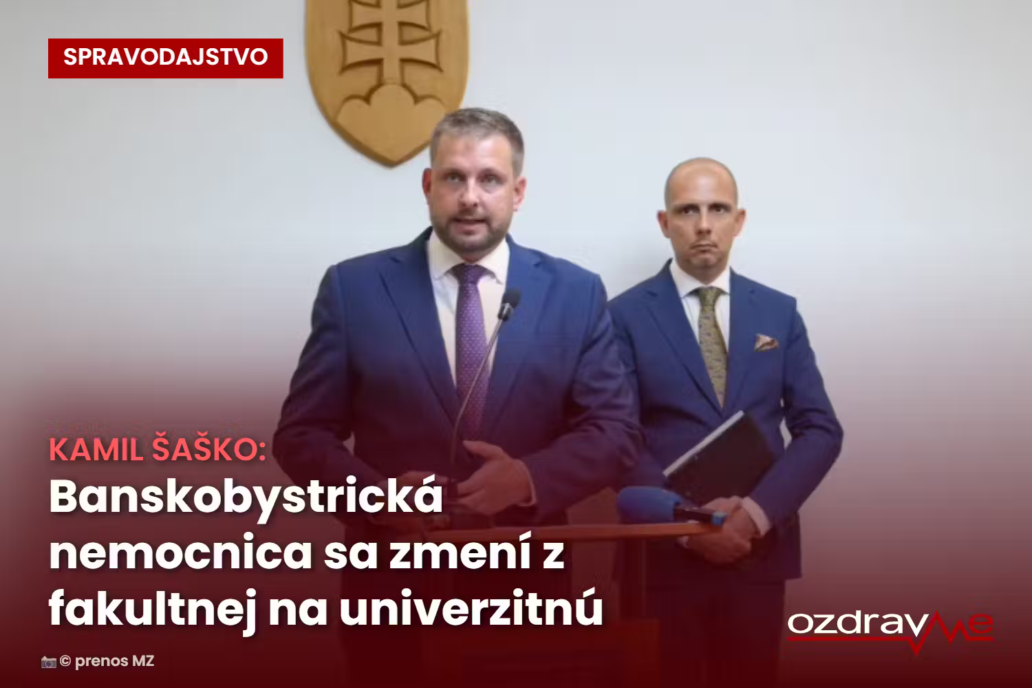 Minister zdravotníctva Kamil Šaško a šéf jeho poradcov Matej Bobovník 