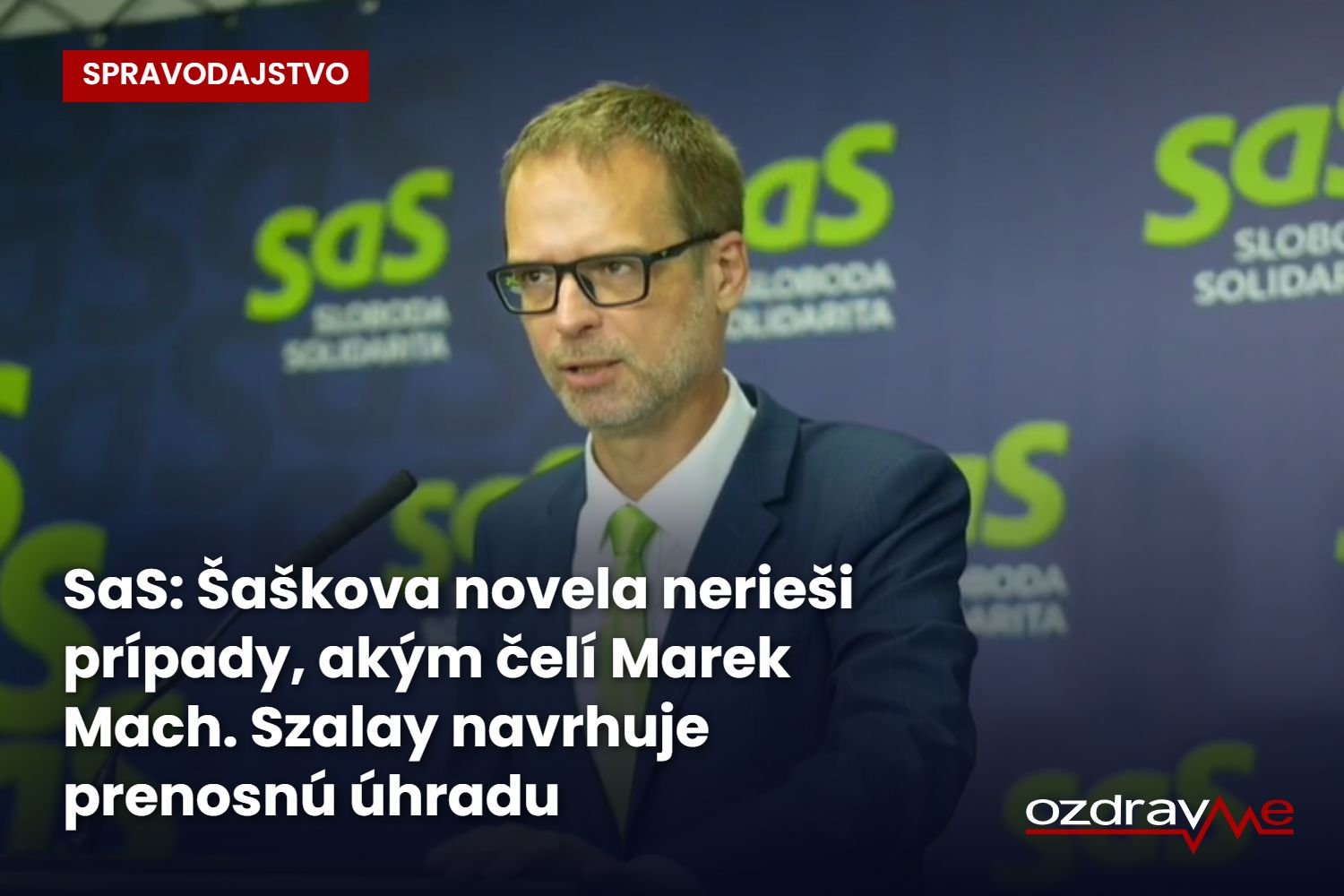 Tomáš Szalay predstavuje riešenie, podľa ktorého by peniaze z verejného zdravotného poistenia nasledovali pacienta.