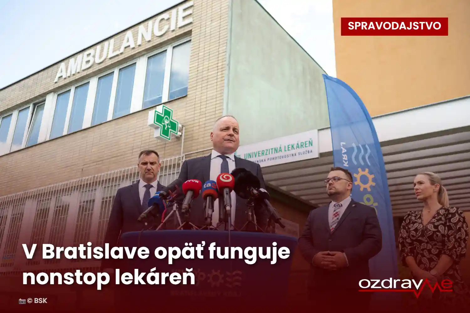 Predseda BSK Juraj Droba pri otvorení nonstop lekárne v bratislavskom Ružinove