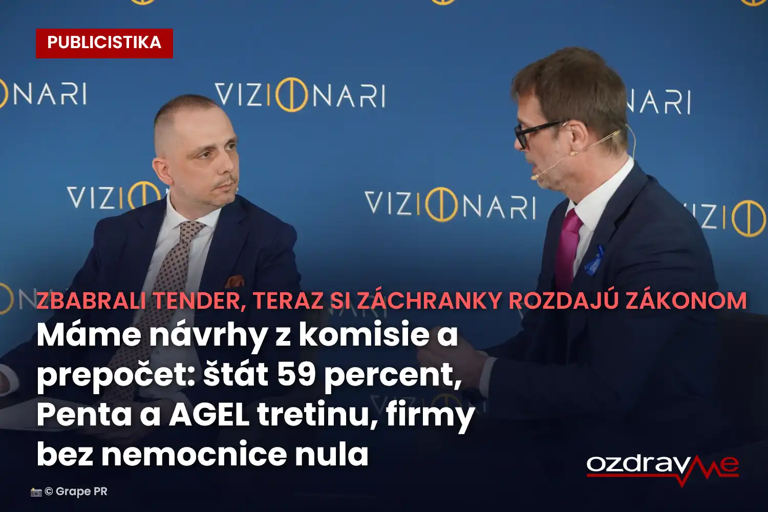 Šéf poradcov ministra Šaška Bobovník počas diskusie konfeencie Vizionári s poslancom SaS Tomášom Szalayom