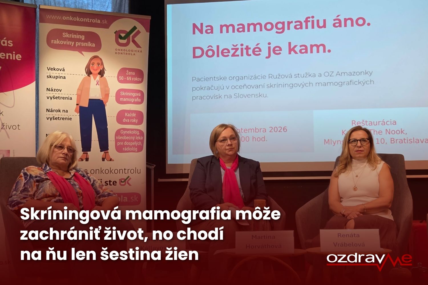 Zľava: MUDr. Alena Kállayová; doc. RNDr. Martina Horváthová, PhD., MPH; Renáta Vrábelová