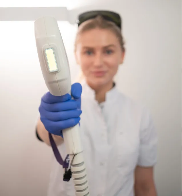 huidtherapeut met laser 
