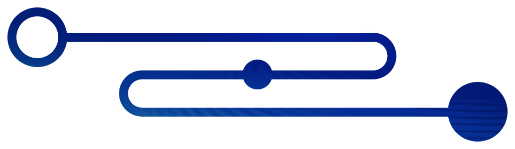 Illustration of route plan with different touch points depicting end-to-end services