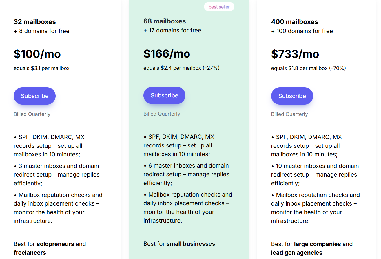 Maildoso pricing