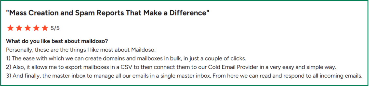 Maildoso G2 review
