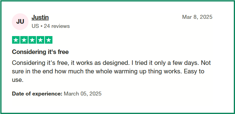 Mailflow Trustpilot review