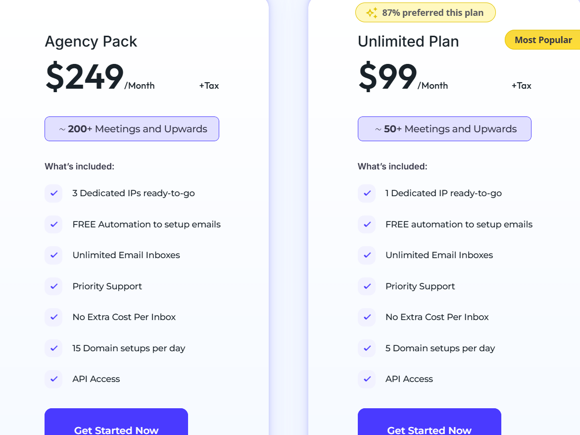 Inframail pricing