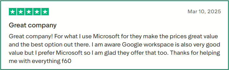 F60Host LLP Trustpilot review