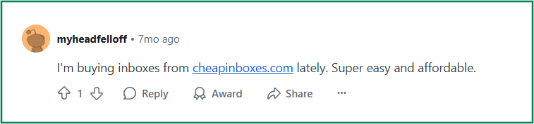 CheapInboxes reddit review