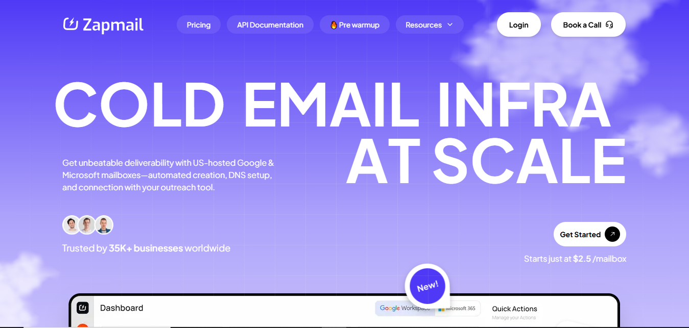 Zapmail homepage