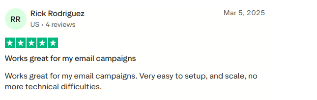 Zapmail user appreciating its easy setup