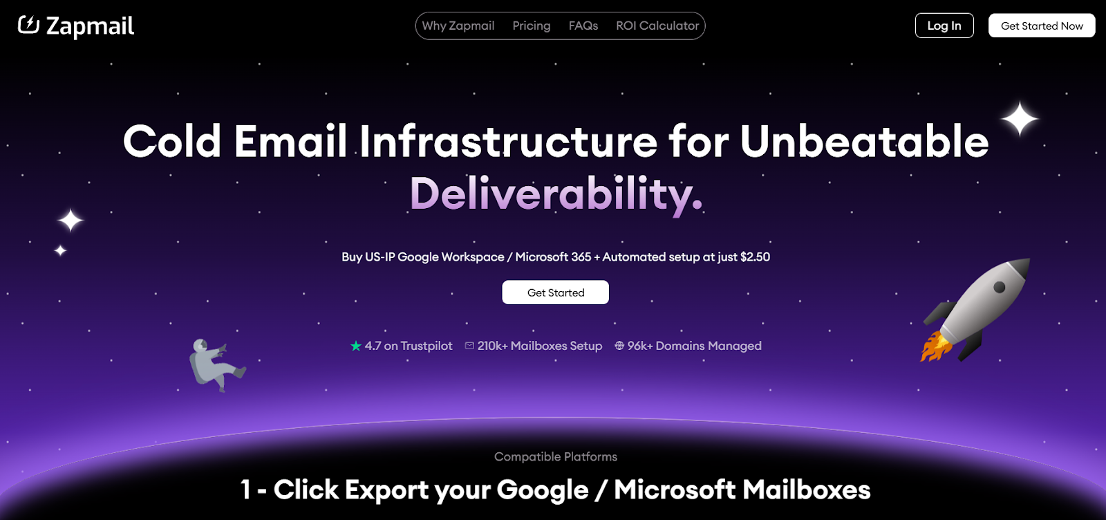 Zapmail homepage