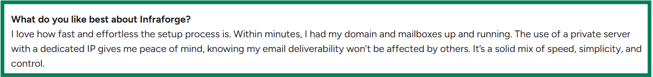 Infraforge G2 review about its fast setup