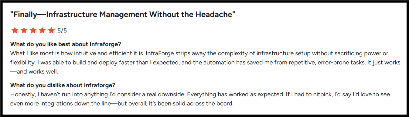 Infraforge G2 review about its intuitiveness