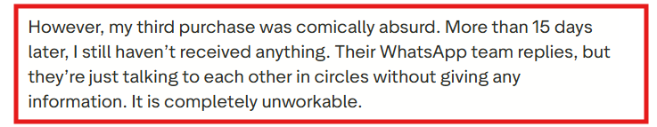 Inboxology trustpilot review about long waiting times