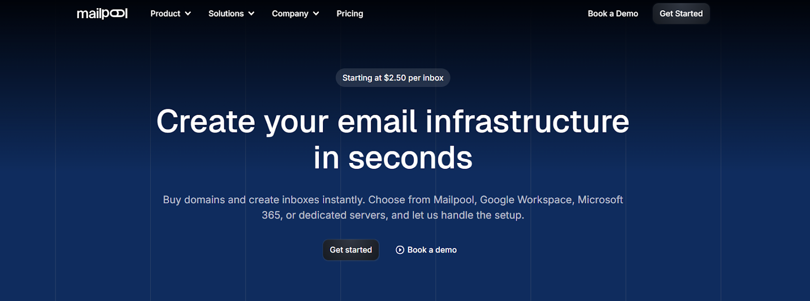Mailpool homepage
