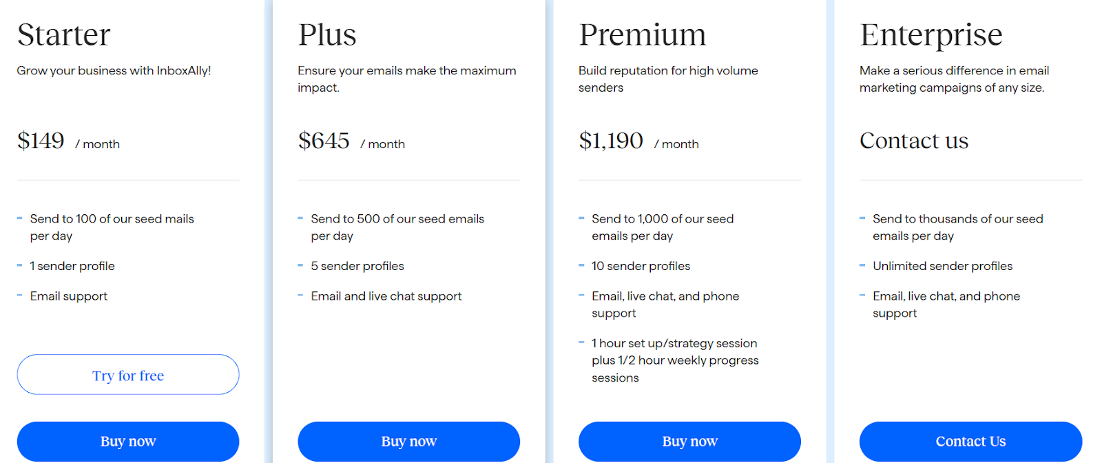 InboxAlly pricing