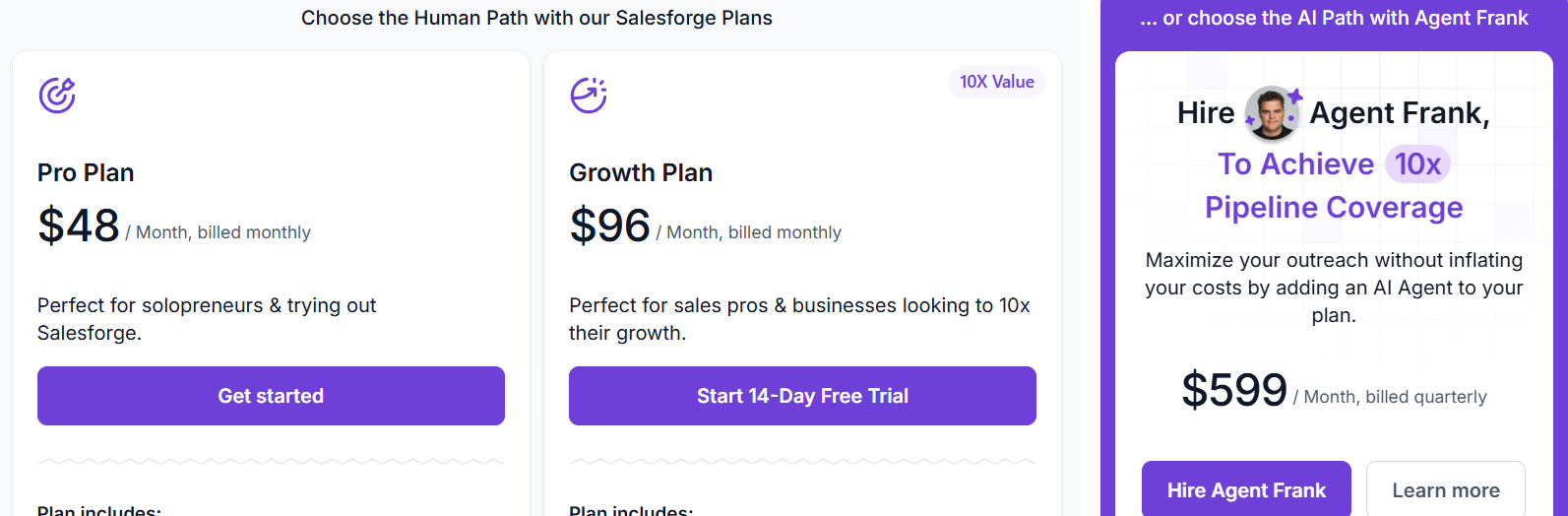 Salesforge pricing