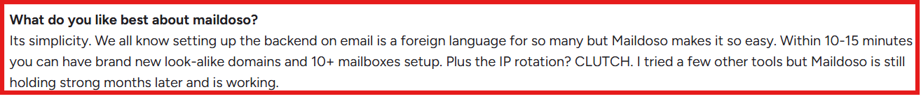 Maildoso G2 review about setting up domains and mailboxes