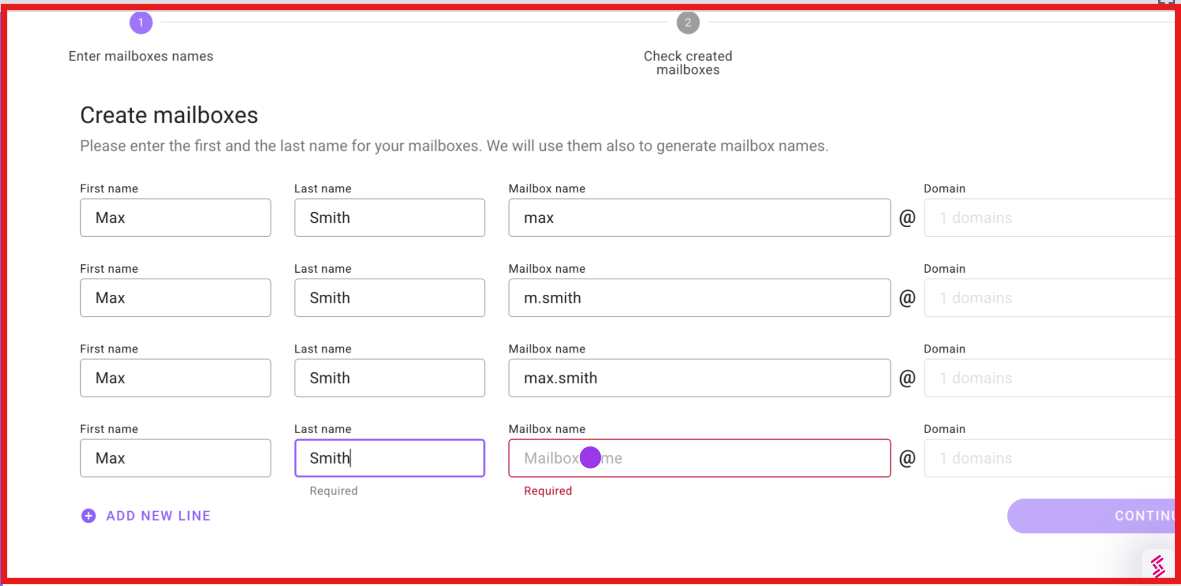 Maildoso mailbox dashboard 