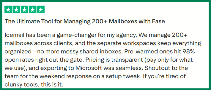 Icemail G2 review about managing multiple mailboxes