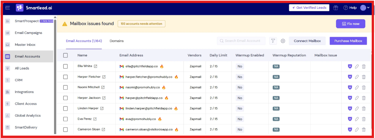 Select a domain and choose any provider