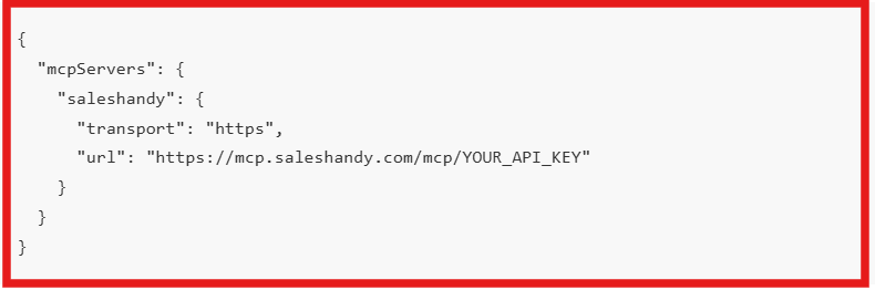 Connect Saleshandy MCP server with Claude Desktop