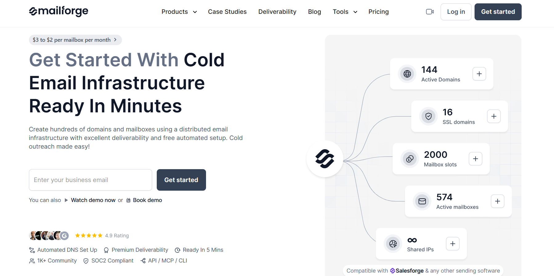Mailforge homepage