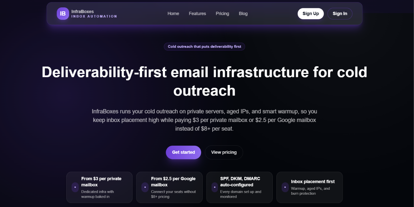 Infraboxes homepage