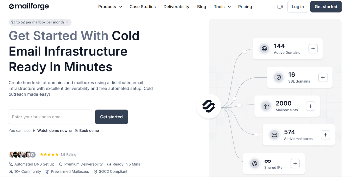Mailforge homepage