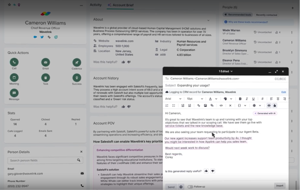 Generate personalized email