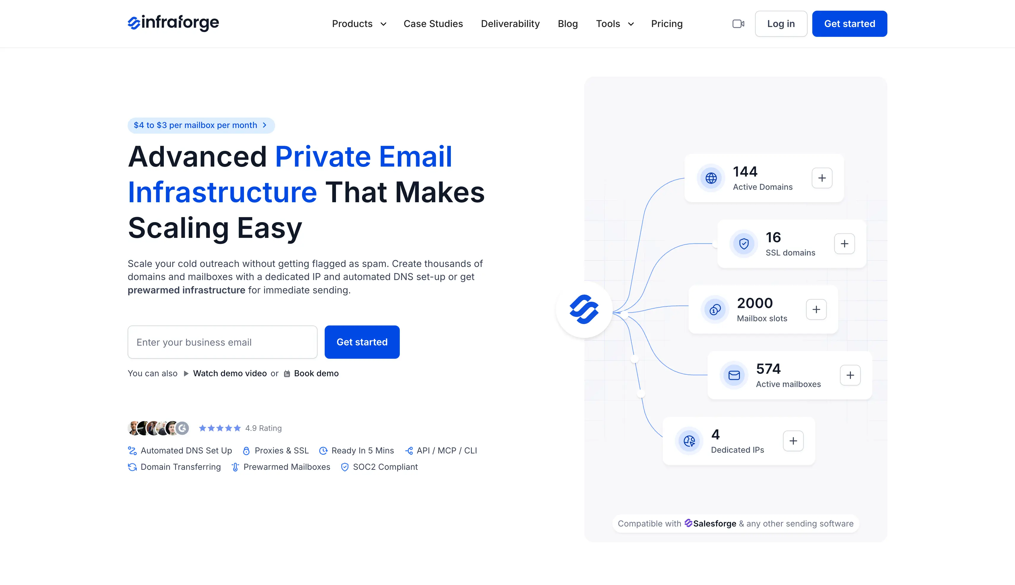 Infraforge homepage