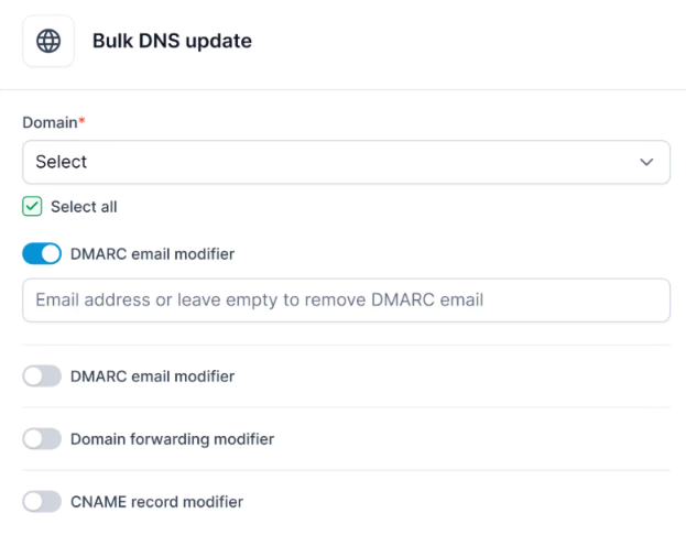 Bulk DNS update by Primeforge