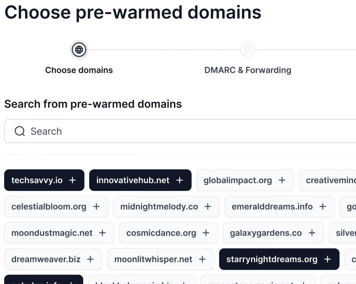 Pre-Warmed Domains in Mailforge