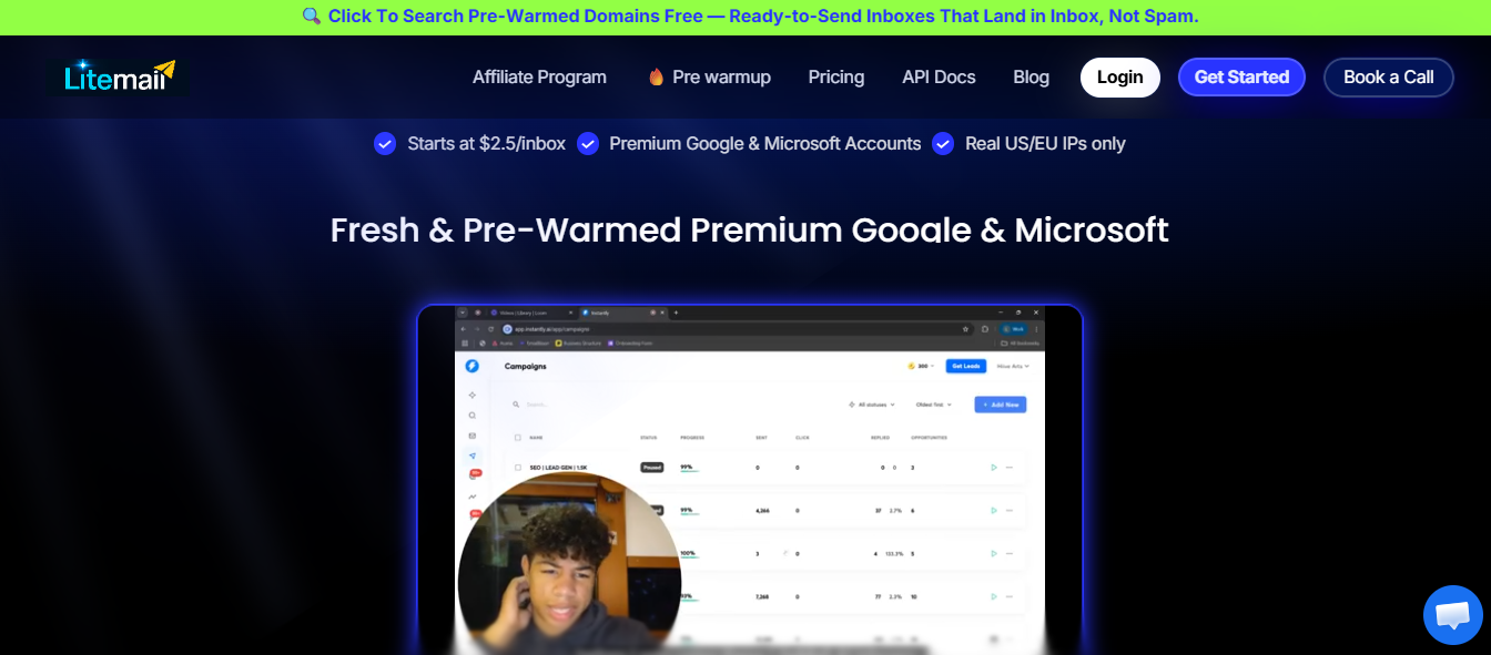 LiteMail homepage