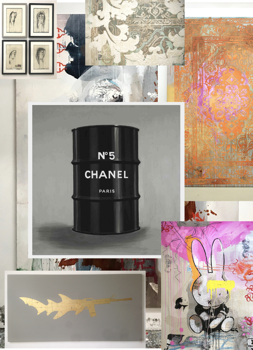 Robbert Kanado Paintings Collage